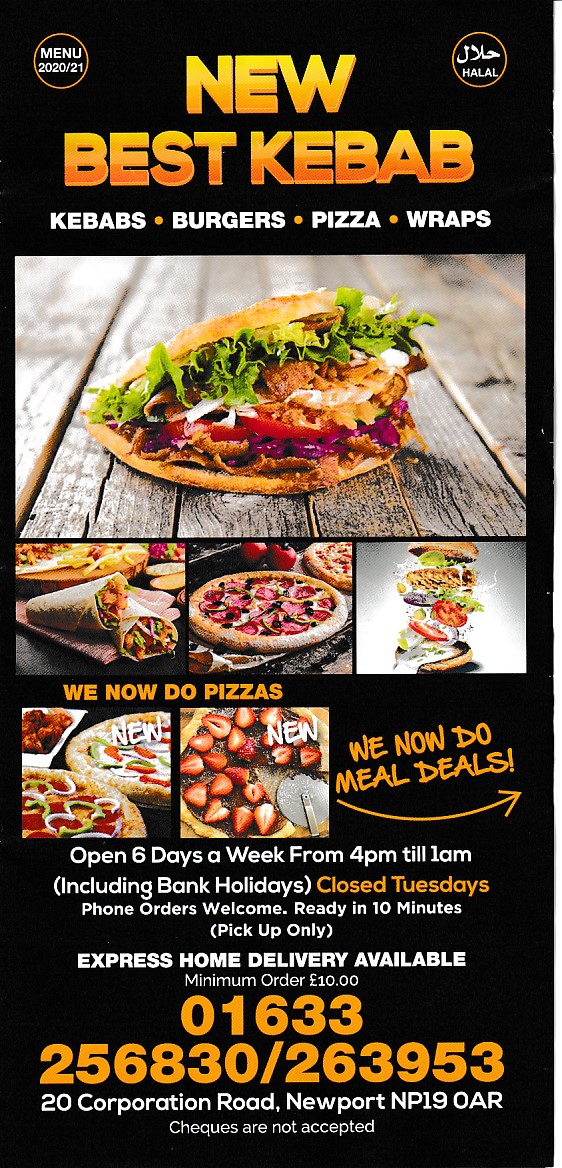New Best Kebab Menu Newport