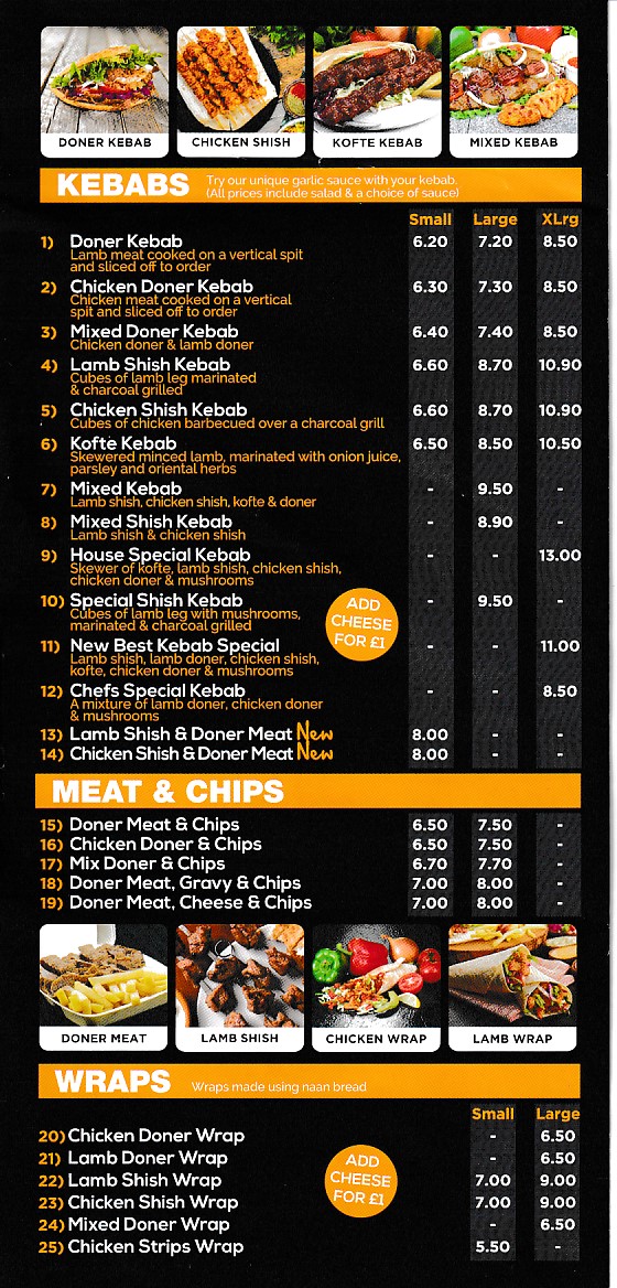 New Best Kebab Menu Newport