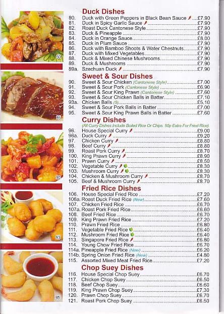 Menu of Golden City Chinese in Brynmawr Gwent