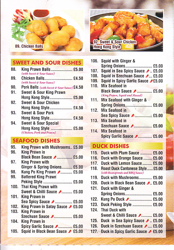 Lees kitchen Chinese takeaway menu in Pontypool