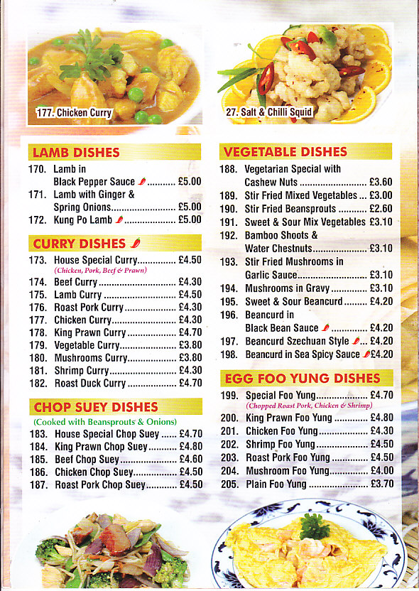 Lees kitchen Chinese takeaway menu in Pontypool